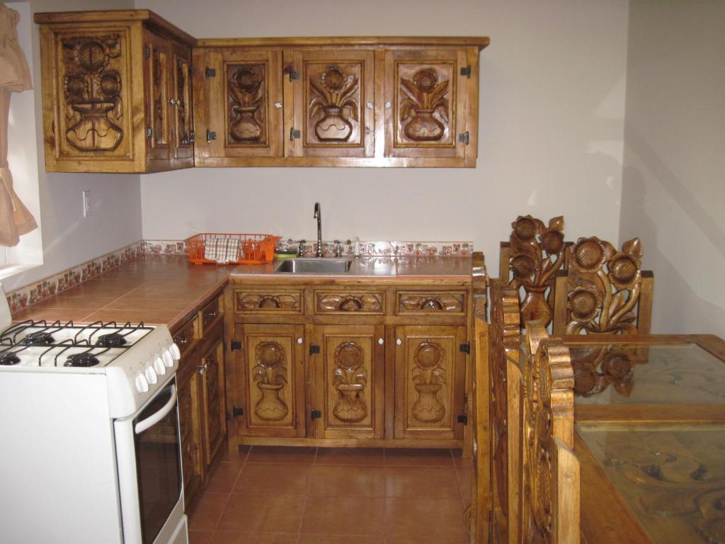 Kuchyň nebo kuchyňský kout v ubytování Cabanas El Cerrito