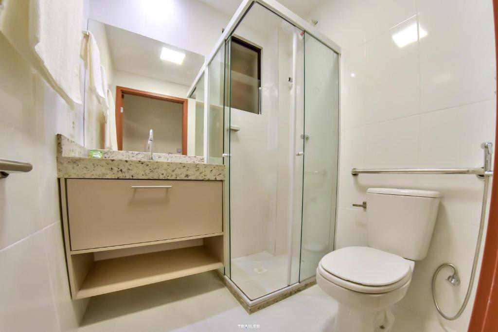 Koupelna v ubytování Hotel Aracaju Suites