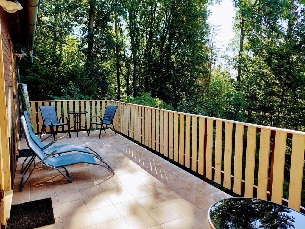 Balkón nebo terasa v ubytování ZÁTOKA Živohošť - Apartmány
