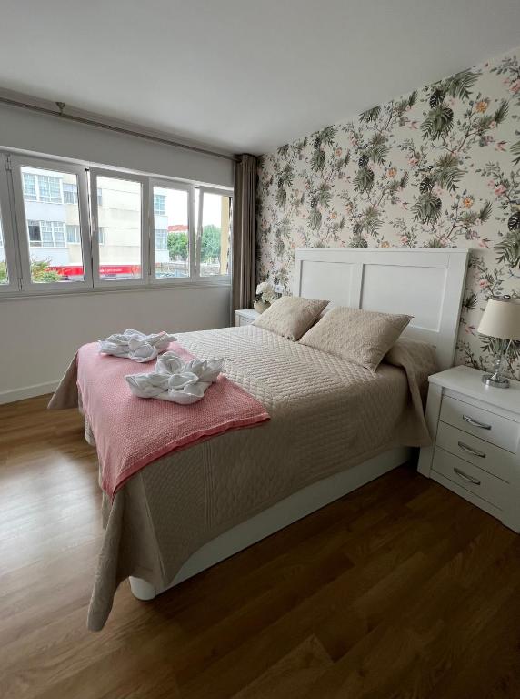 Postel nebo postele na pokoji v ubytování Apartamento pequeño, coqueto y céntrico.