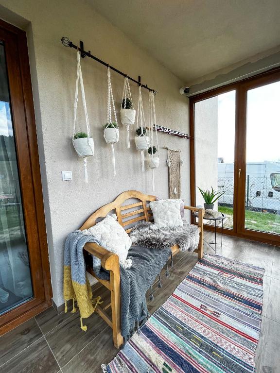 Postel nebo postele na pokoji v ubytování Dovolenková chata Valča