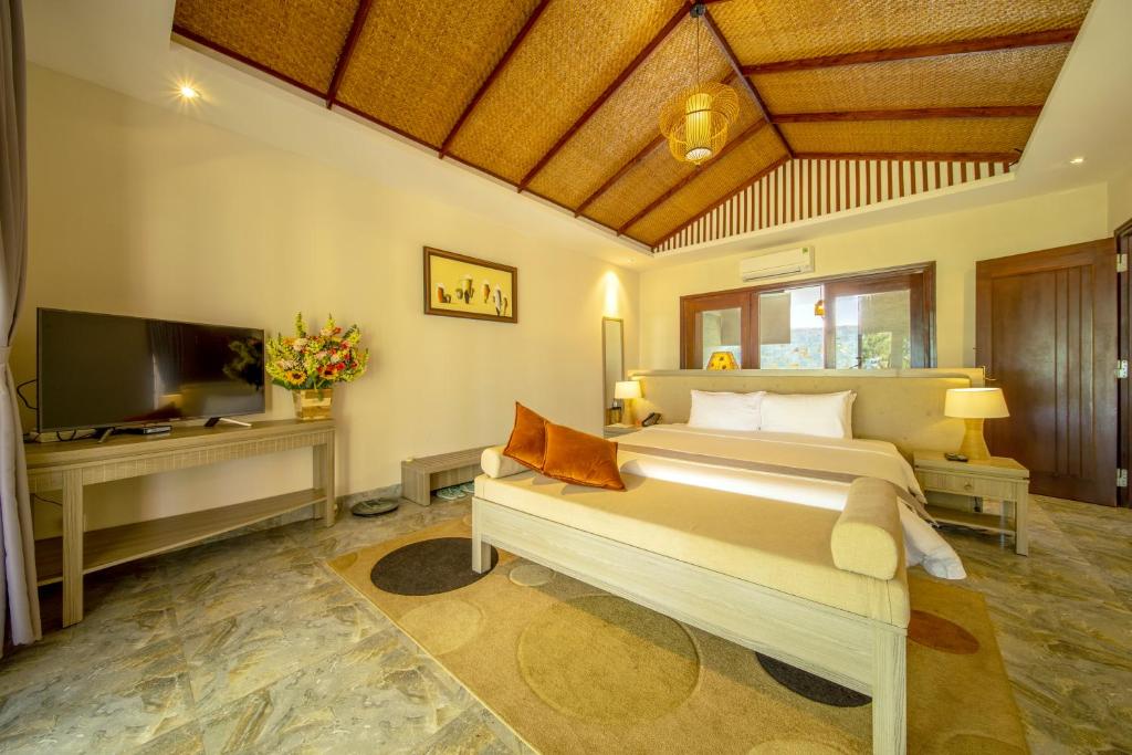 TV a/nebo společenská místnost v ubytování Sao Mai Beach Resort