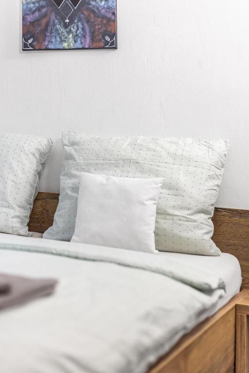 Postel nebo postele na pokoji v ubytování Jeseníky Apartmán číslo 5