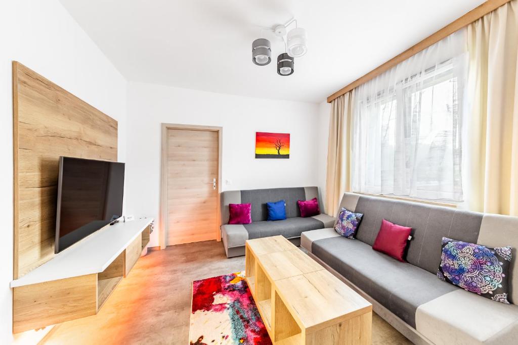 TV a/nebo společenská místnost v ubytování Jeseníky Apartmán číslo 5