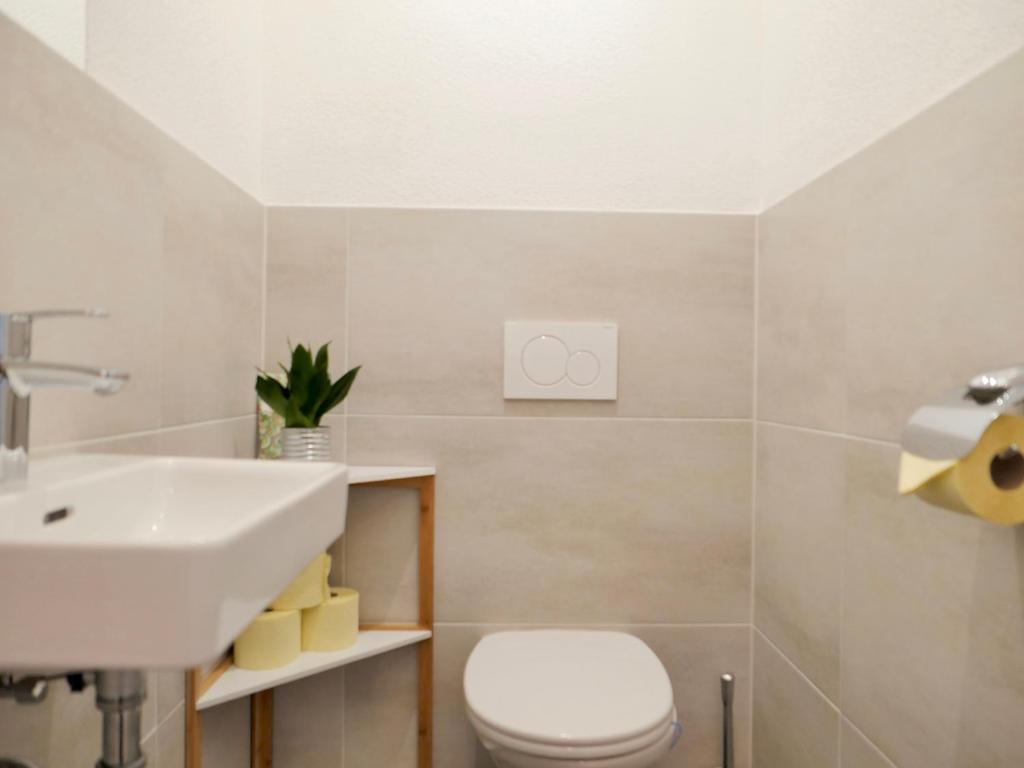 Koupelna v ubytování Apartment Auszeit