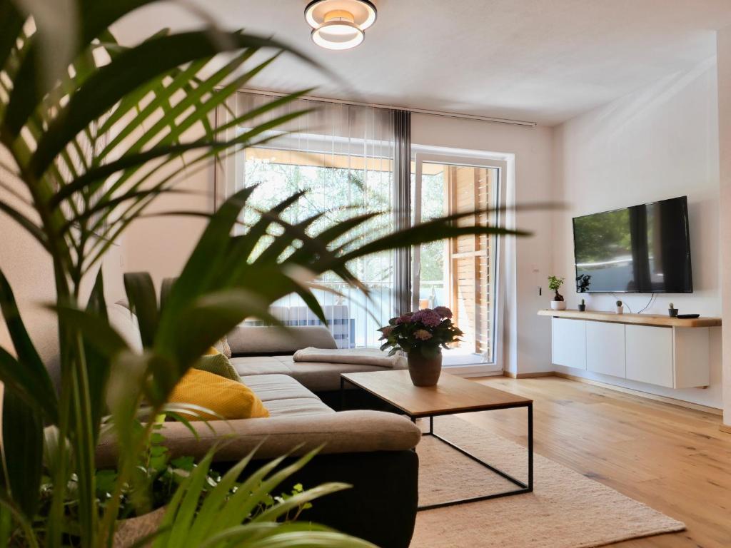 TV a/nebo společenská místnost v ubytování Apartment Auszeit