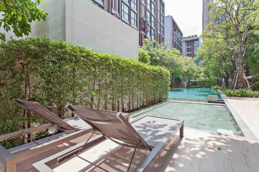 Near Bts Fast wifi Checkin24h Pool 26 Sauna Gym, Bangkok (uppfærð verð