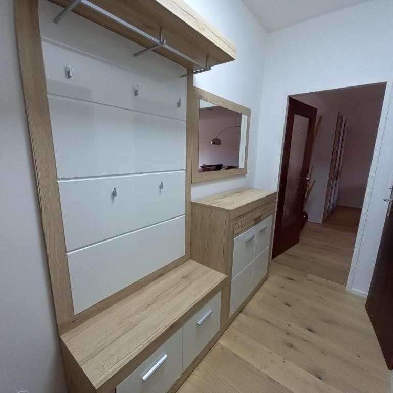 Kuchyň nebo kuchyňský kout v ubytování Riccis 47m2 bamboo flat
