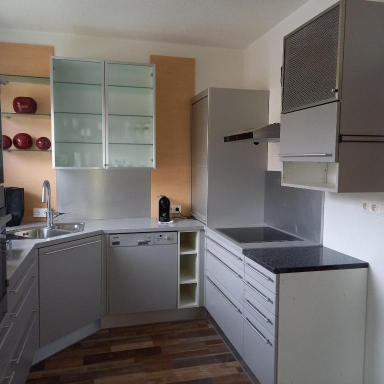 Kuchyň nebo kuchyňský kout v ubytování Riccis 47m2 bamboo flat