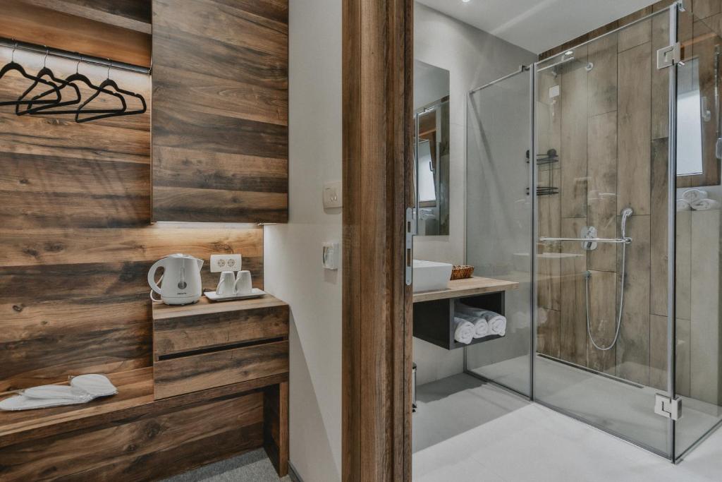Koupelna v ubytování Hotel Vladimir