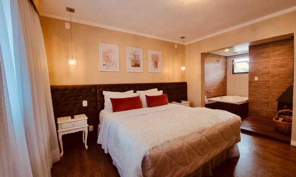 Postel nebo postele na pokoji v ubytování Pousada Quinta do Vale