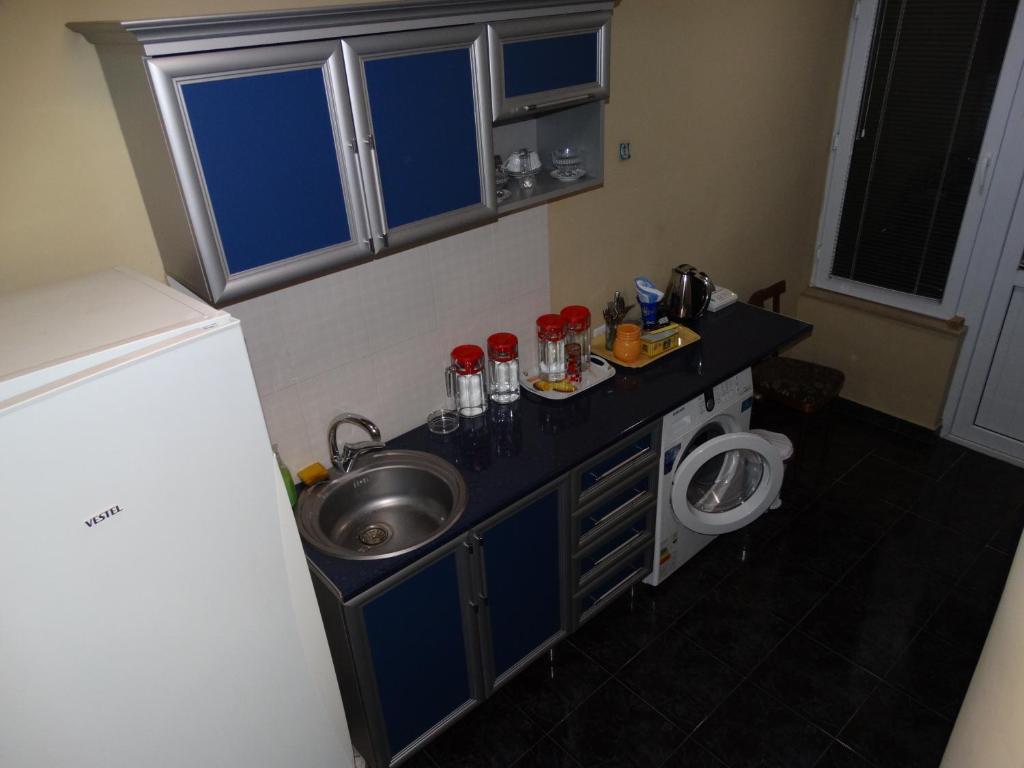 Kuchyň nebo kuchyňský kout v ubytování Hotel Sano