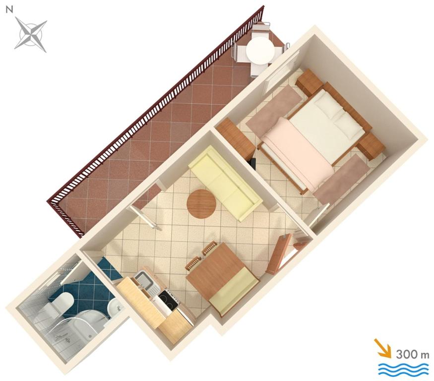 Plán poschodí v ubytovaní Apartment Stanici 2818d