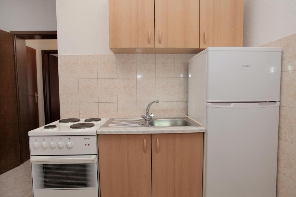 Kuchyňa alebo kuchynka v ubytovaní Apartment Mastrinka 4648c
