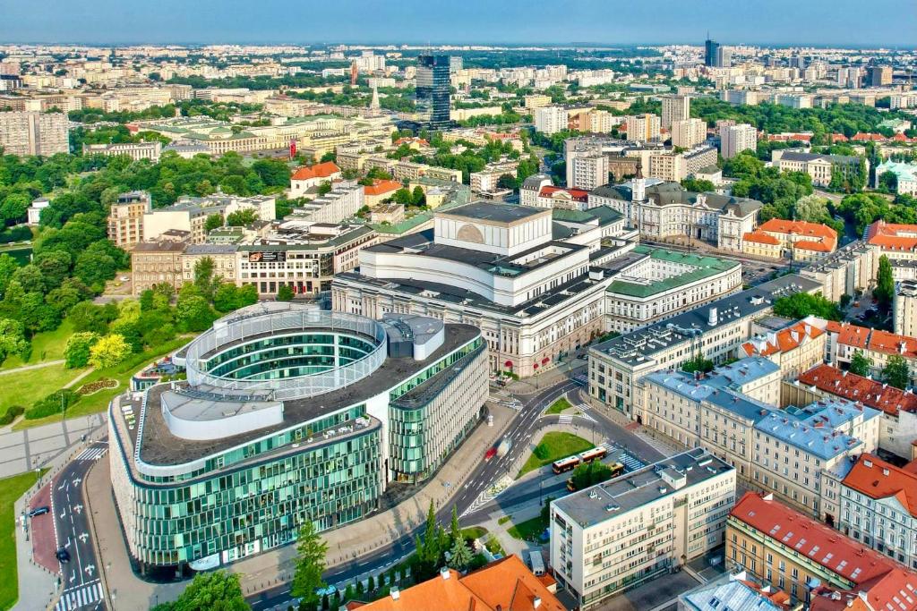 Výhľad na mesto Varšava alebo výhľad na mesto priamo z apartmánu