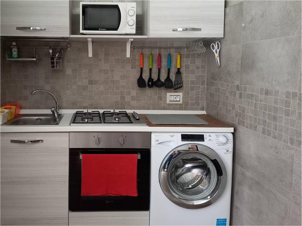 Kuchyň nebo kuchyňský kout v ubytování Inna Best House