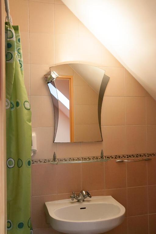 Koupelna v ubytování Hotel Aeroplan