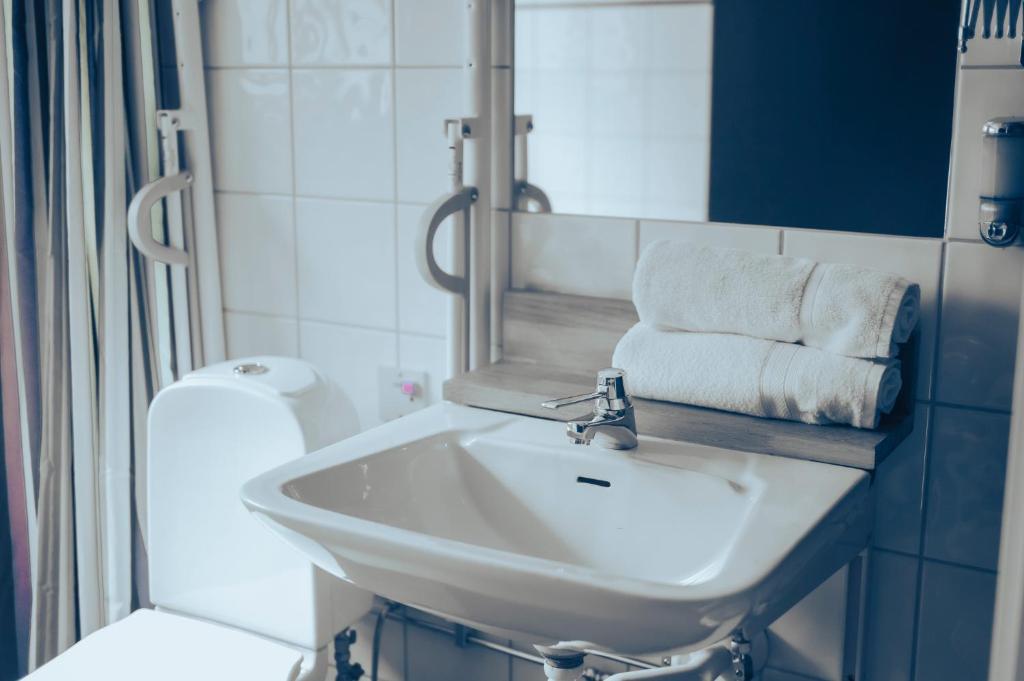 Koupelna v ubytování Nadden Hotell & Konferens