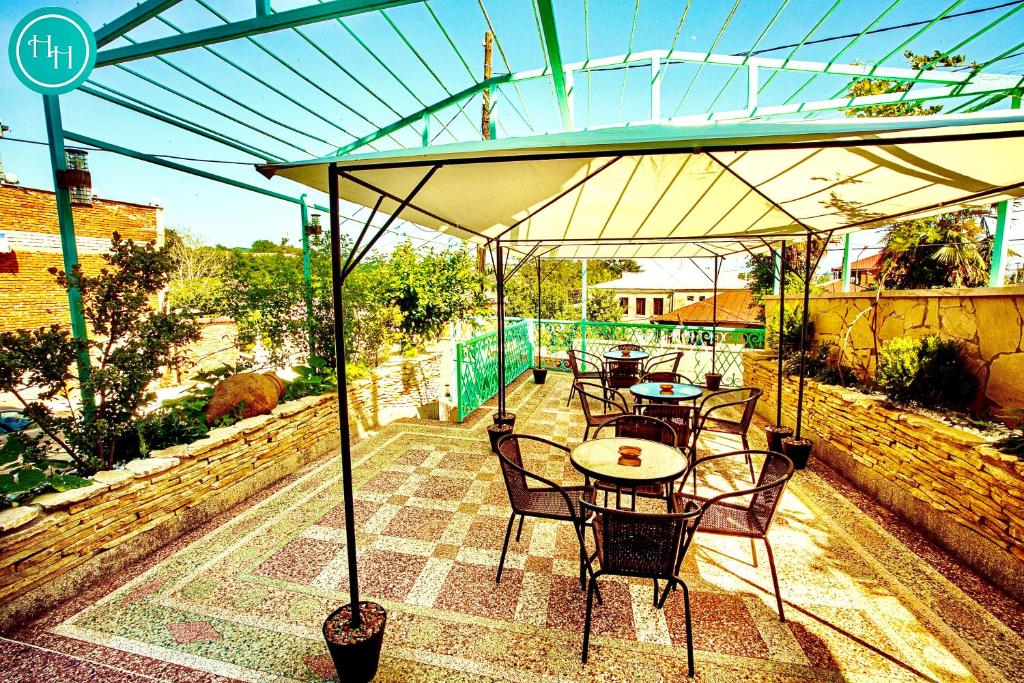 Patio nebo venkovní prostory v ubytování Hotel History