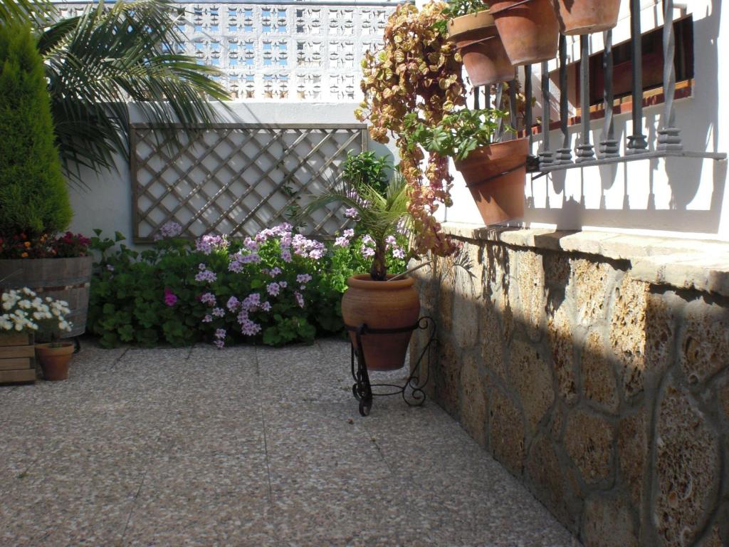 Vonkajšia záhrada v ubytovaní 300-Meter-bis-zum-Strand-Caracola-Wohnung-mit-Garten