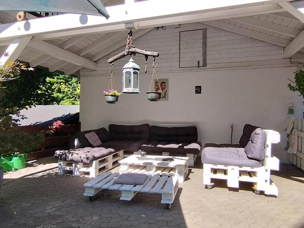 Patio nebo venkovní prostory v ubytování Schmökermühle