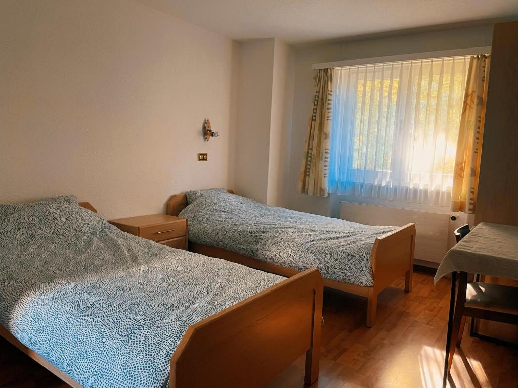Postel nebo postele na pokoji v ubytování Hotel Gemmi