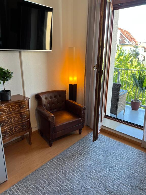 Posezení v ubytování Pension-Leipzig-Süd