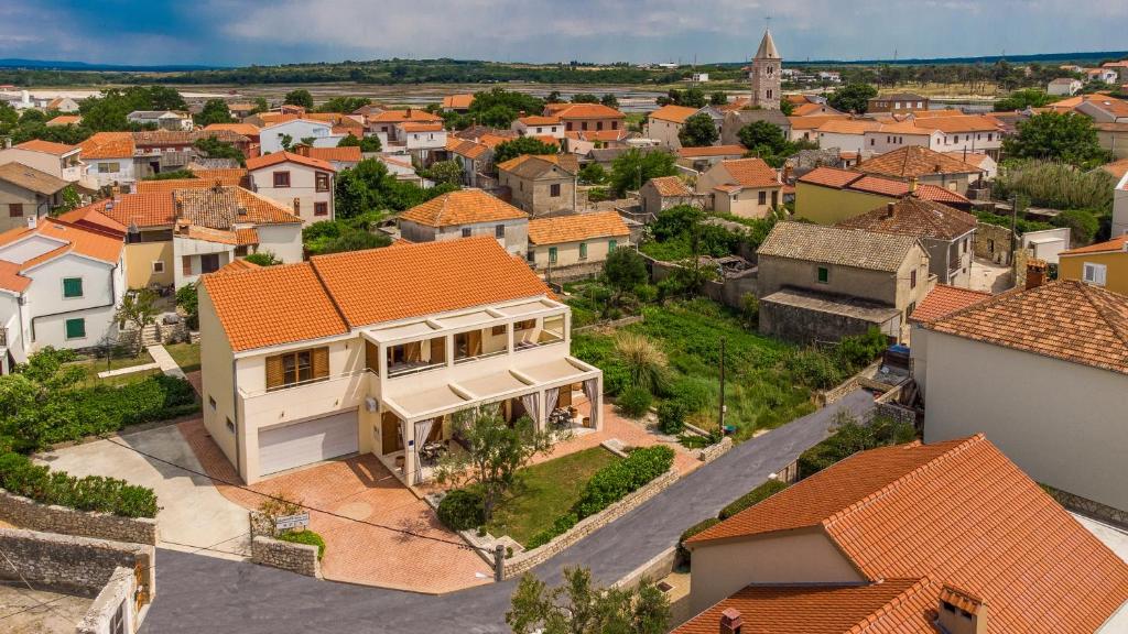 an aerial view of a town with houses at Studio Nin 5666b in Nin