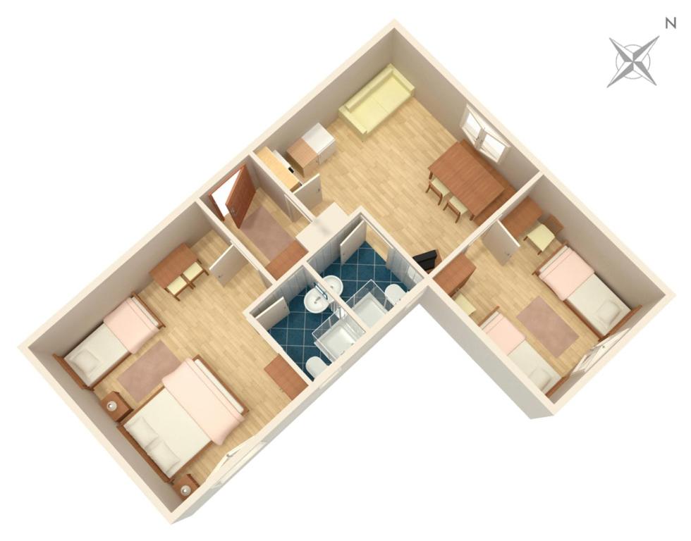 Půdorys ubytování Apartment Poljanak 5195a