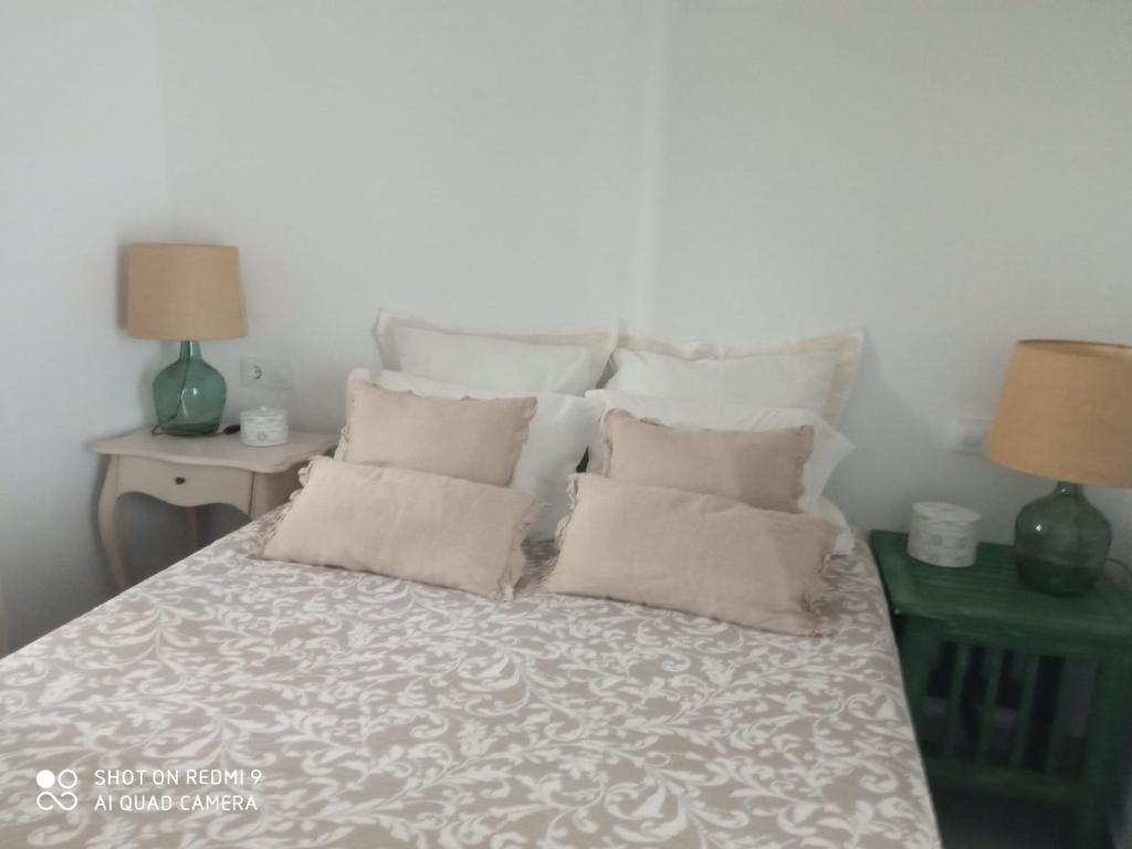 Postel nebo postele na pokoji v ubytování LA COQUETA DE VEJER by casistasconencantoes