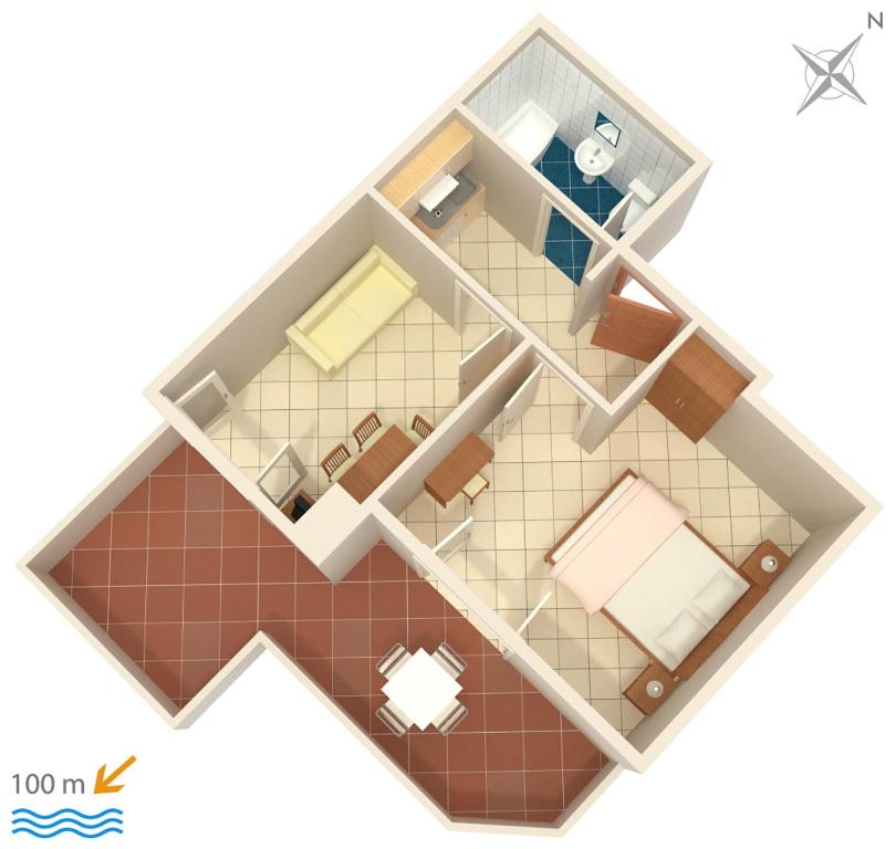 Fotografia z galérie ubytovania Apartment Brela 6056a v destinácii Brela