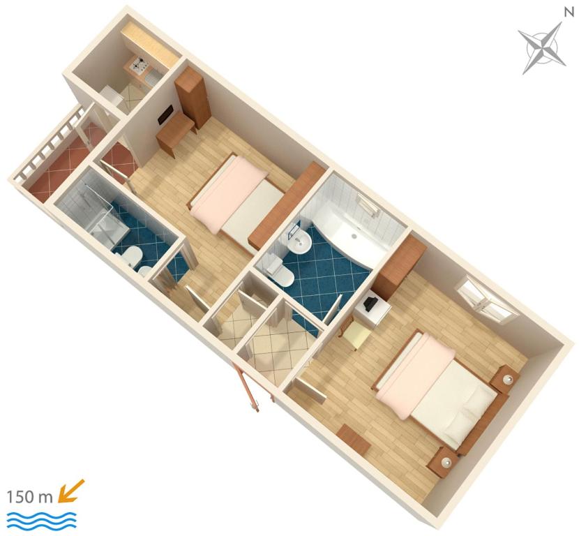 Plán poschodí v ubytovaní Apartment Duce 5973b