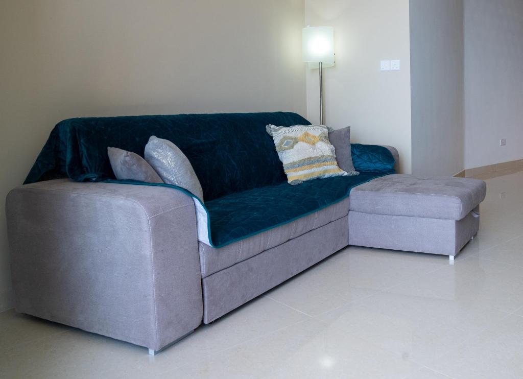 Posezení v ubytování Sea-view Apartment in Marsalforn