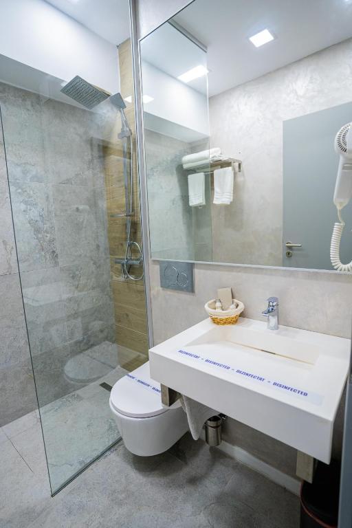 Koupelna v ubytování Hotel Prestige