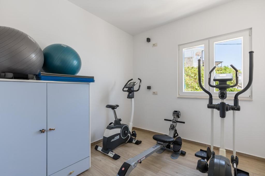 Fitness centrum a/nebo fitness zařízení v ubytování Luxurious apartments Bona fide