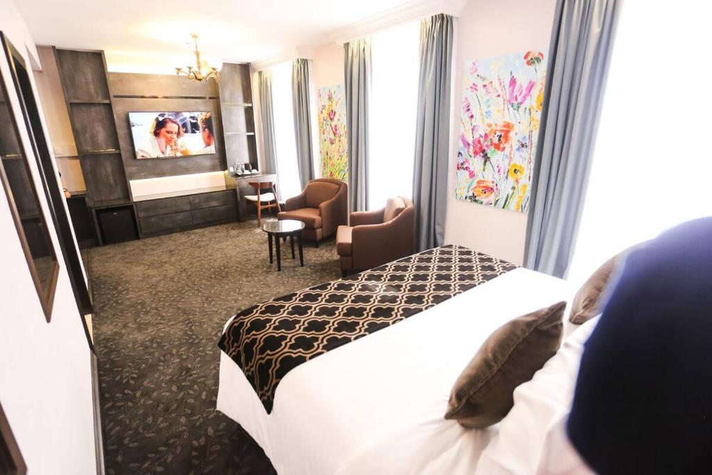 TV a/nebo společenská místnost v ubytování HAKO HOTEL JBCC