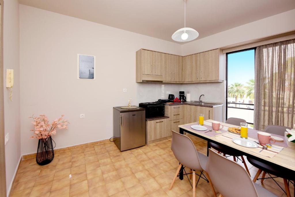Kuchyň nebo kuchyňský kout v ubytování Palm Square Appart