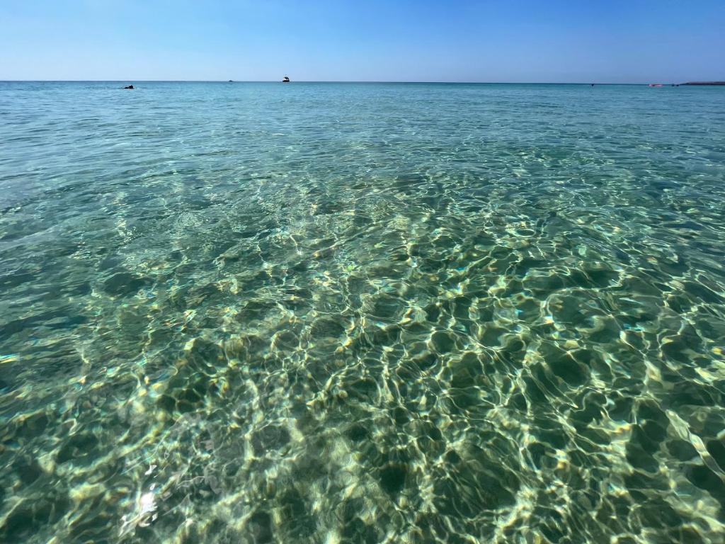 a large body of water with rocks in it at Casa Mediterranea Jacuzzi riscaldata con Caminetto in Specchiolla
