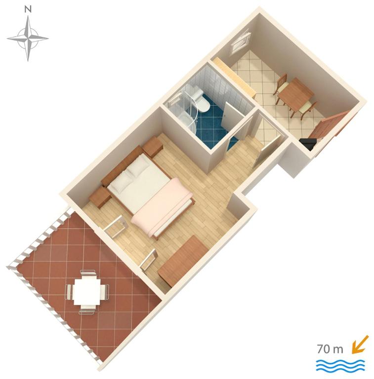 Půdorys ubytování Apartments by the sea Stara Novalja, Pag - 6469