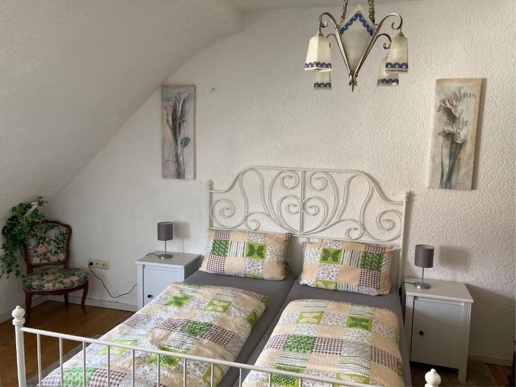 Postel nebo postele na pokoji v ubytování Gästehaus Flair