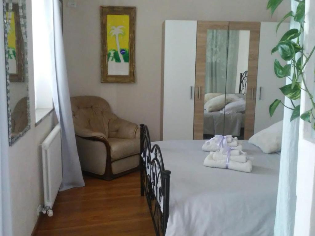 Postel nebo postele na pokoji v ubytování Casa Cris