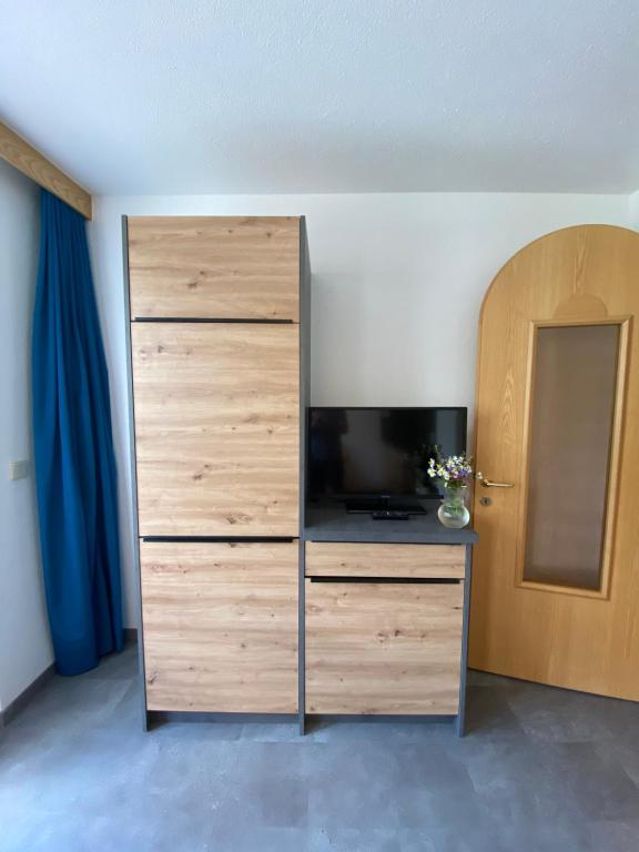 Kuchyň nebo kuchyňský kout v ubytování Aparts Handle und Haus Bergblick