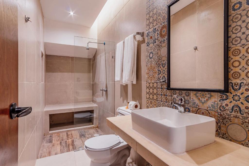 Koupelna v ubytování Hotel HO Merida