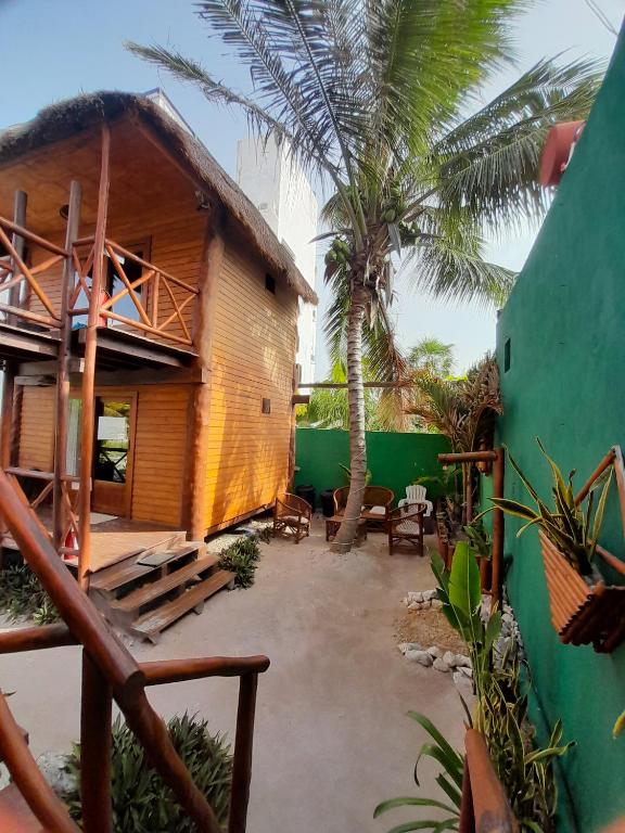 Zahrada ubytování Palmeras de Mahahual Cabañas