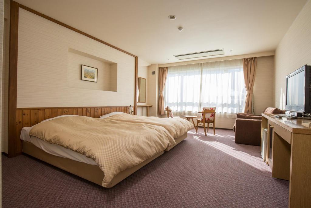 TV a/nebo společenská místnost v ubytování Hotel Goryukan