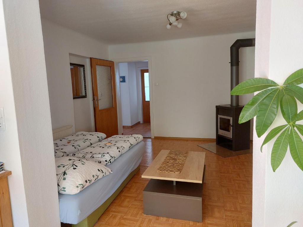 Postel nebo postele na pokoji v ubytování Grimmingapartment Maier