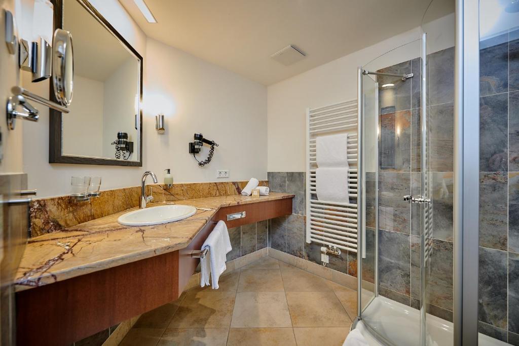 Koupelna v ubytování Hotel Reinerhof