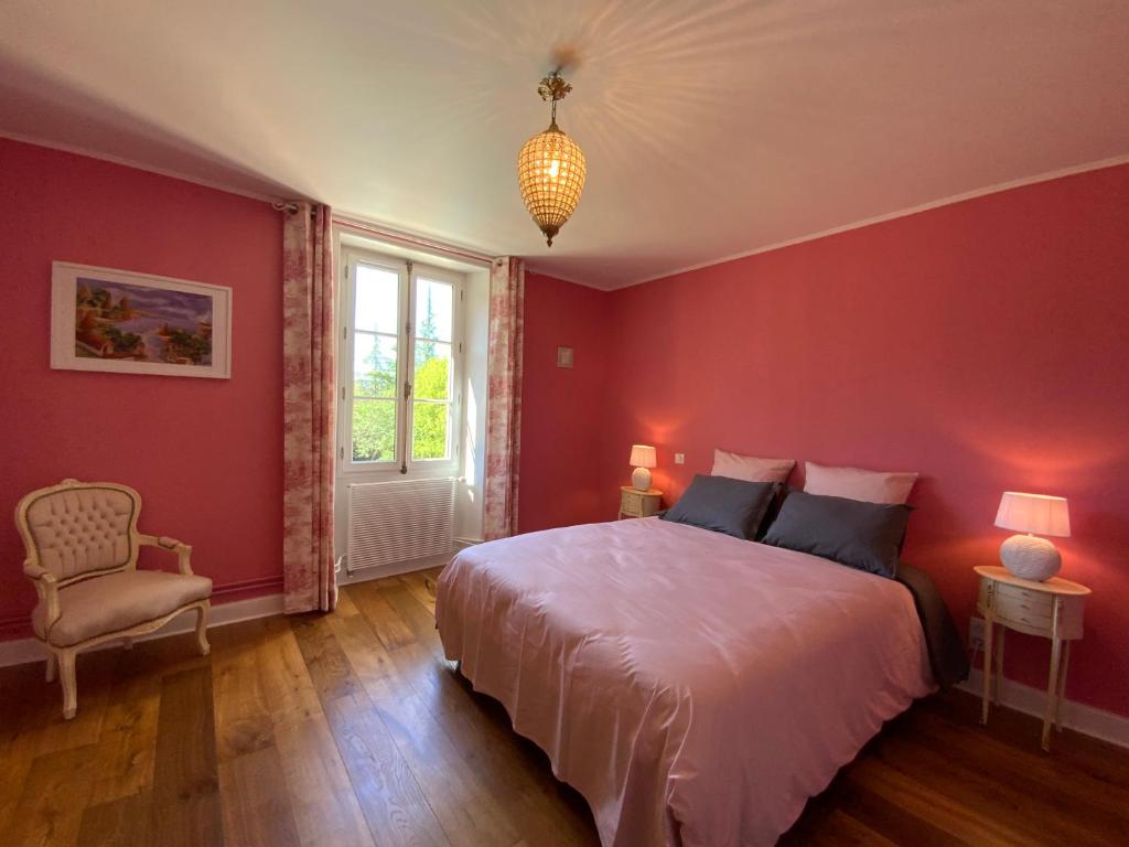 Château d'Argentonesse - Chambre Lit Queen-Size Avec Vue Sur Piscine