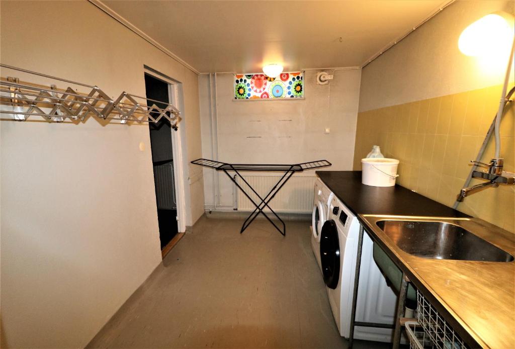 Kuchyň nebo kuchyňský kout v ubytování RIBO Apartment Arctic
