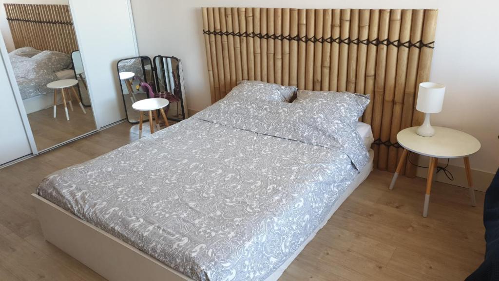 Postel nebo postele na pokoji v ubytování Studio Palavas proche plage